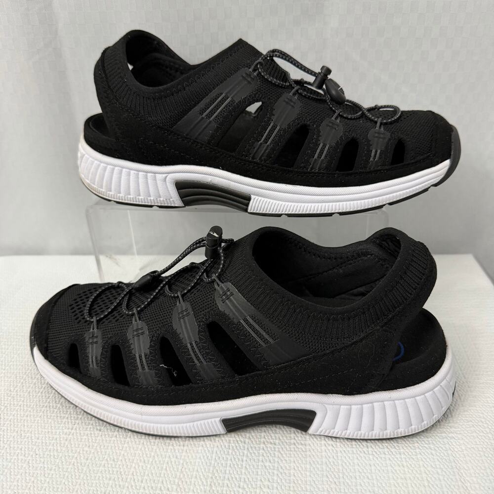 Orthofeet Laguna Sandals Women’s Size 10.5 B Black White Orthopedic Shoes - Picture 8 of 10